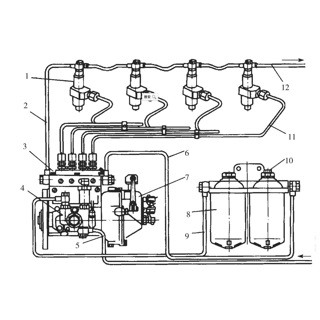 système d'alimentation en carburant d'un moteur diesel